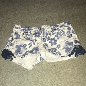 Floral Jean shorts